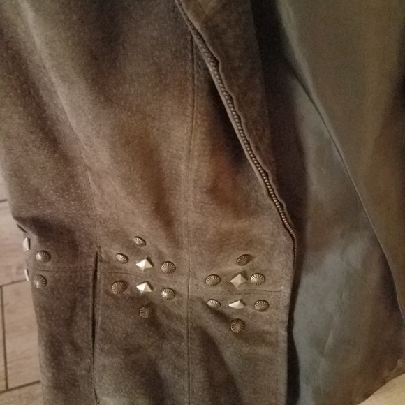 genuine leather suede vest women size M - Picture 8 of 8